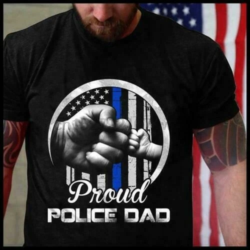 Proud Police папа мужская футболка черный хлопок S-6XL | Мужская одежда