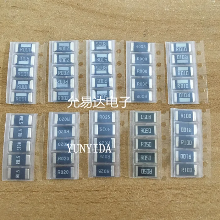 50 шт. сопротивления сплава 2512 SMD комплект образцов резистора 10 kindsX5pcs = R001 R002 R005 R008