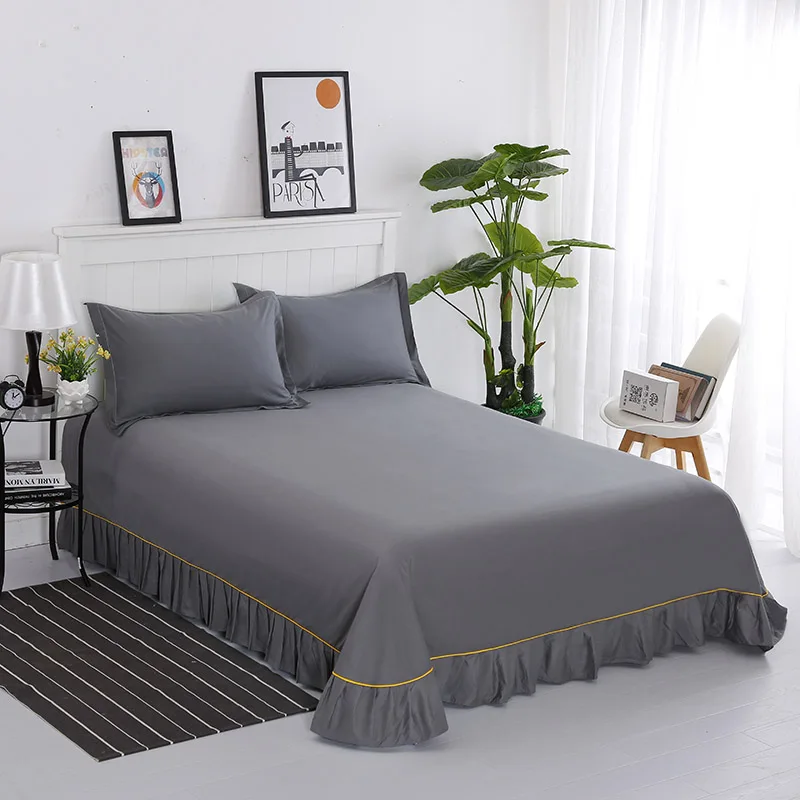 Утолщенная хлопковая простыня с фиксированным ремешком мягкое нескользящее