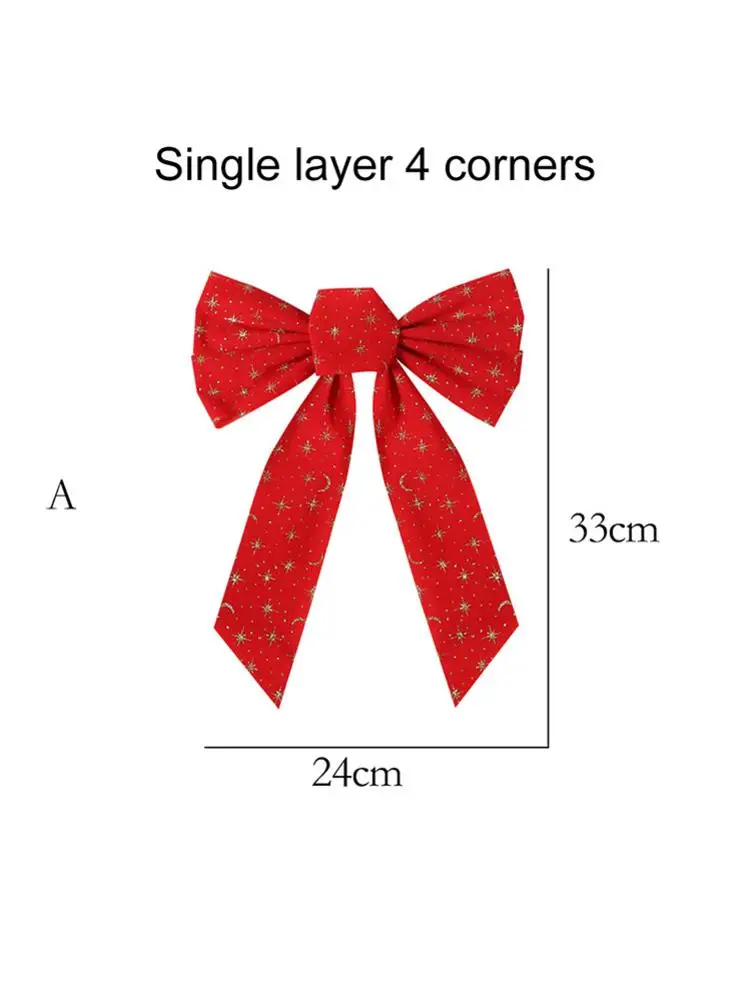 Большой красный фланелевый Рождественский бант красное украшение для