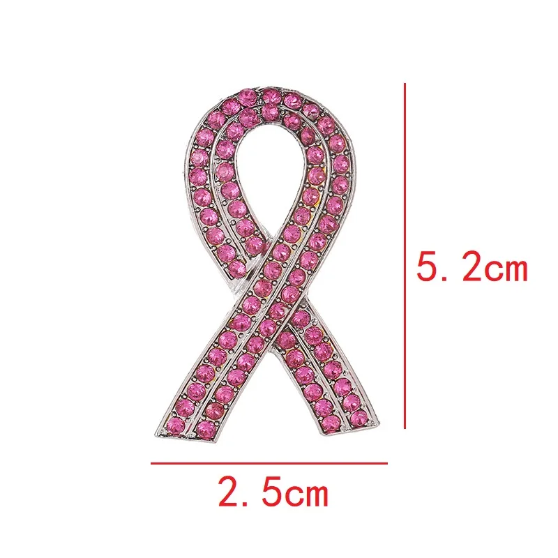 Модная розовая Брошь Стразы с лентой значок на свитер рюкзак женская брошь