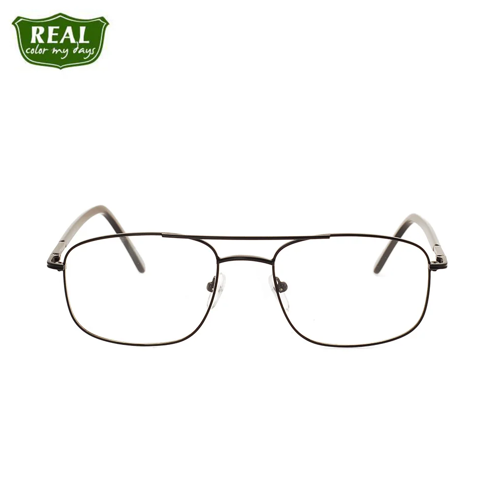 Металлические овальные золотые женские очки с двойным мостом для близорукости