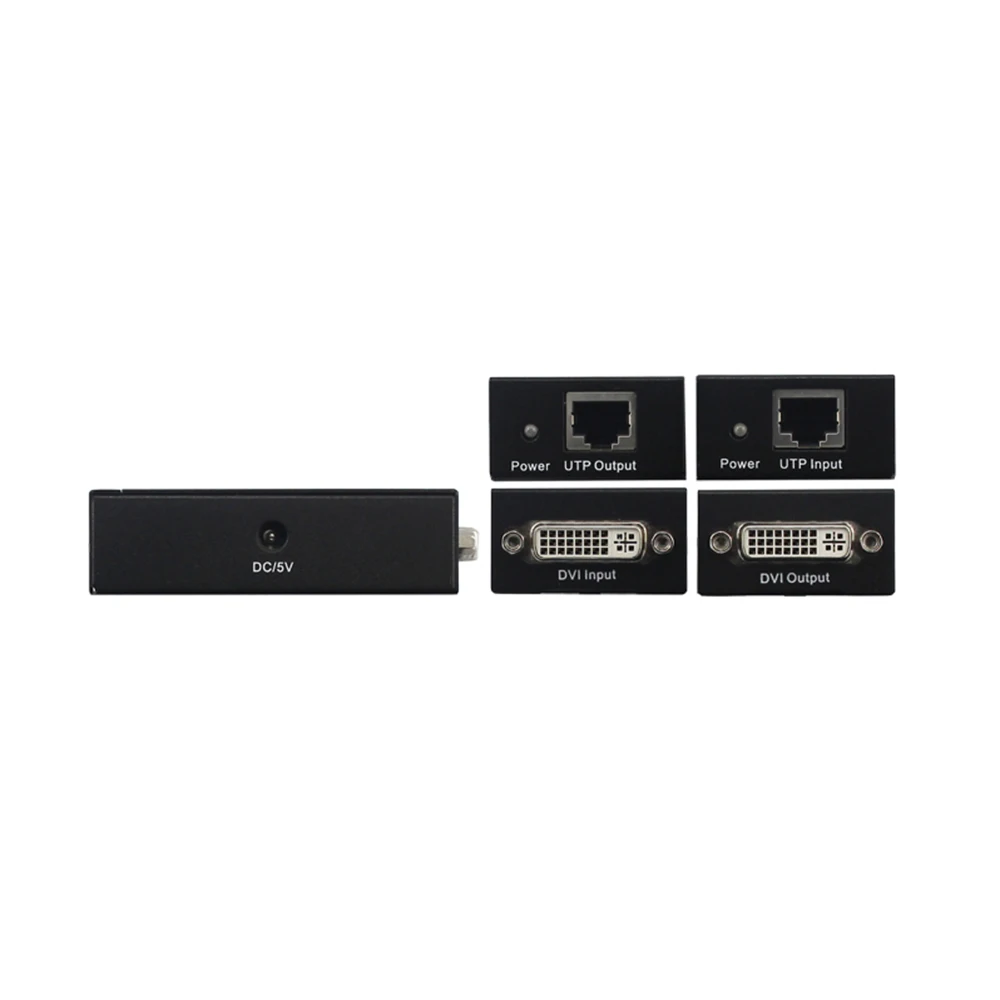 DVI Extender 60m 1080P Over Single Cat-6e/Cat-6 Ethernet Cable Extensor RJ45 Network EU Plug(Transmitter + Receiver) | Компьютеры и