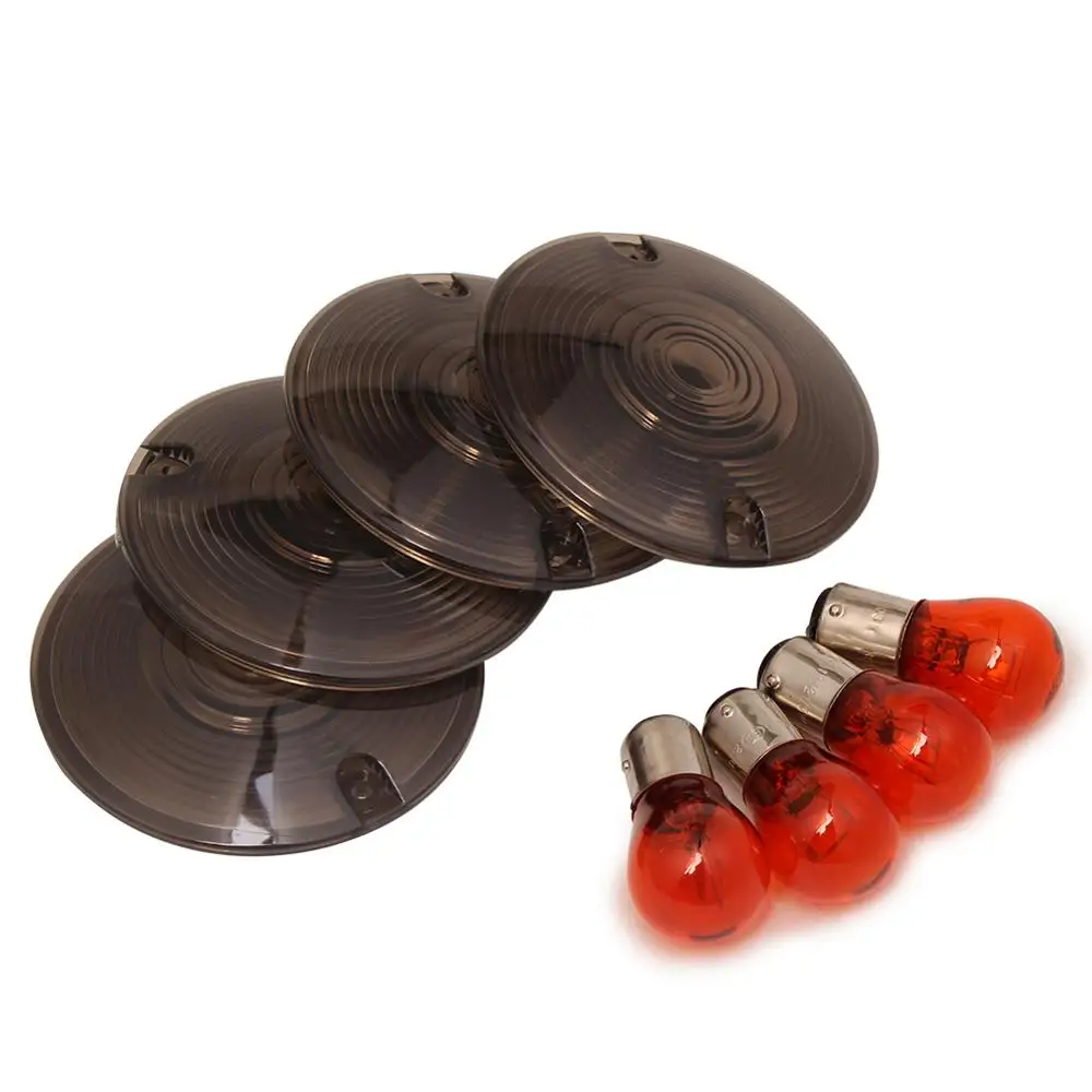 Фонарь для указателя поворота мотоцикла 4 шт. чехол объектива с лампочкой Harley