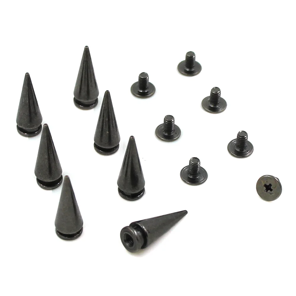 100 шт. золотые и серебряные конусные винтовой шип заклепки металлические