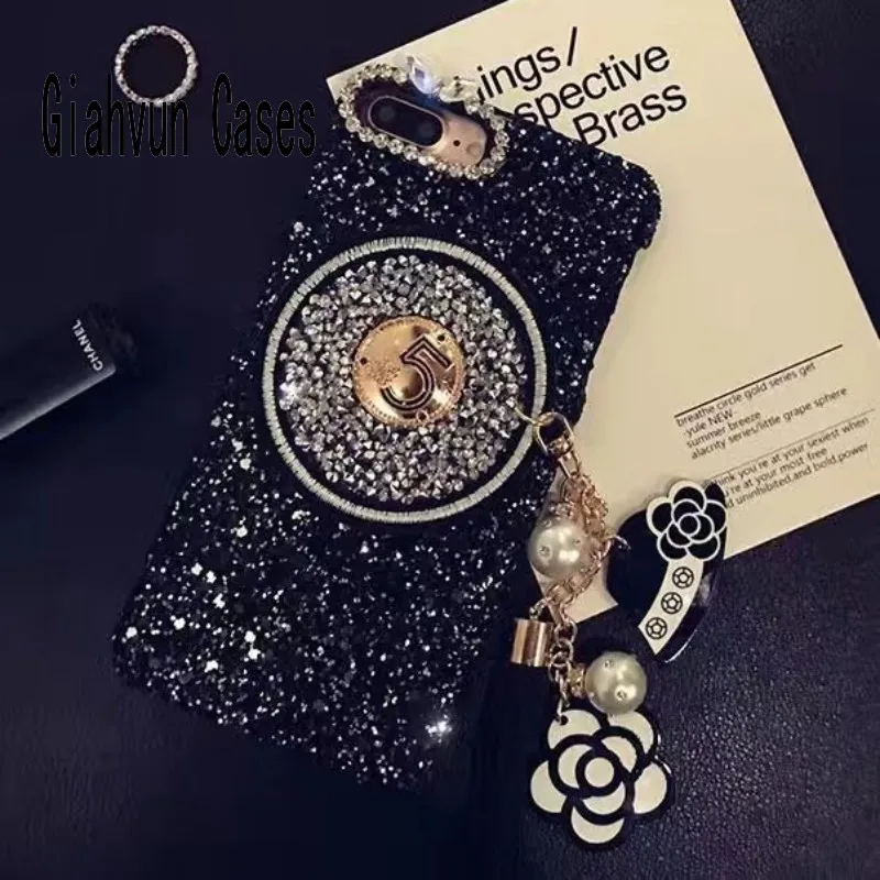 Bling Hat цветок металлы кисточкой чехол для телефона iPhone 14 13 11 12 pro X XR XS MAX 8 8plus 7 6 6S plus