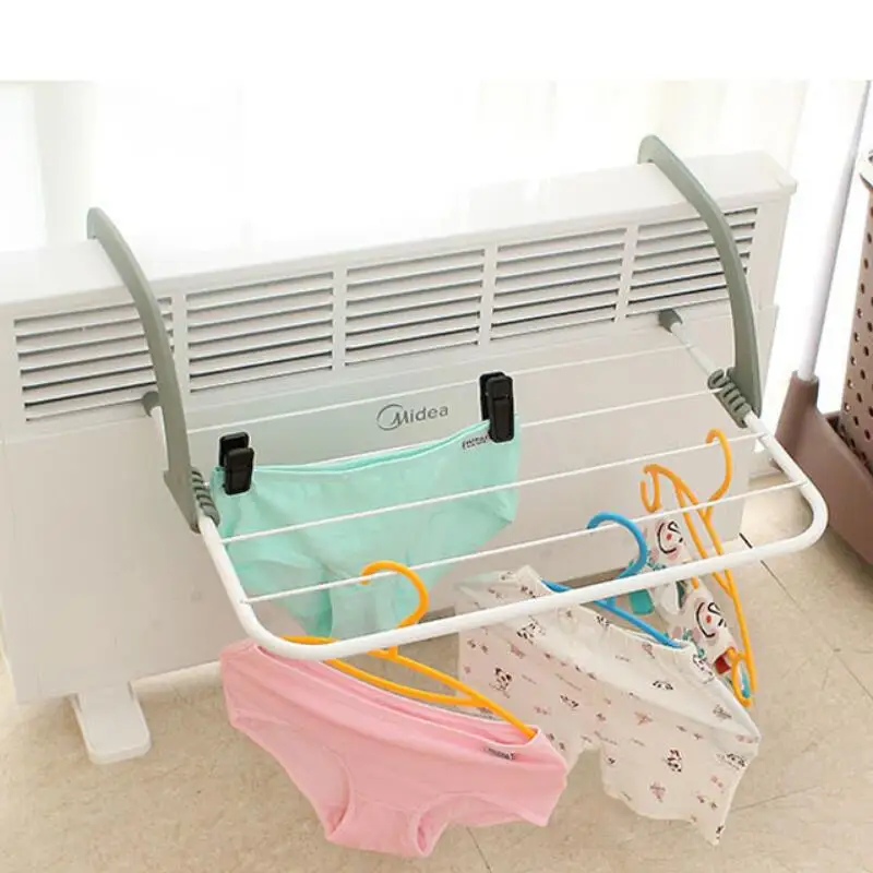 1Pc Balcony Indoor and Outdoor Stretching Folding Rack For Clothes Towels Drying Racks Hanger Shelf Storage Holders &amp | Дом и сад