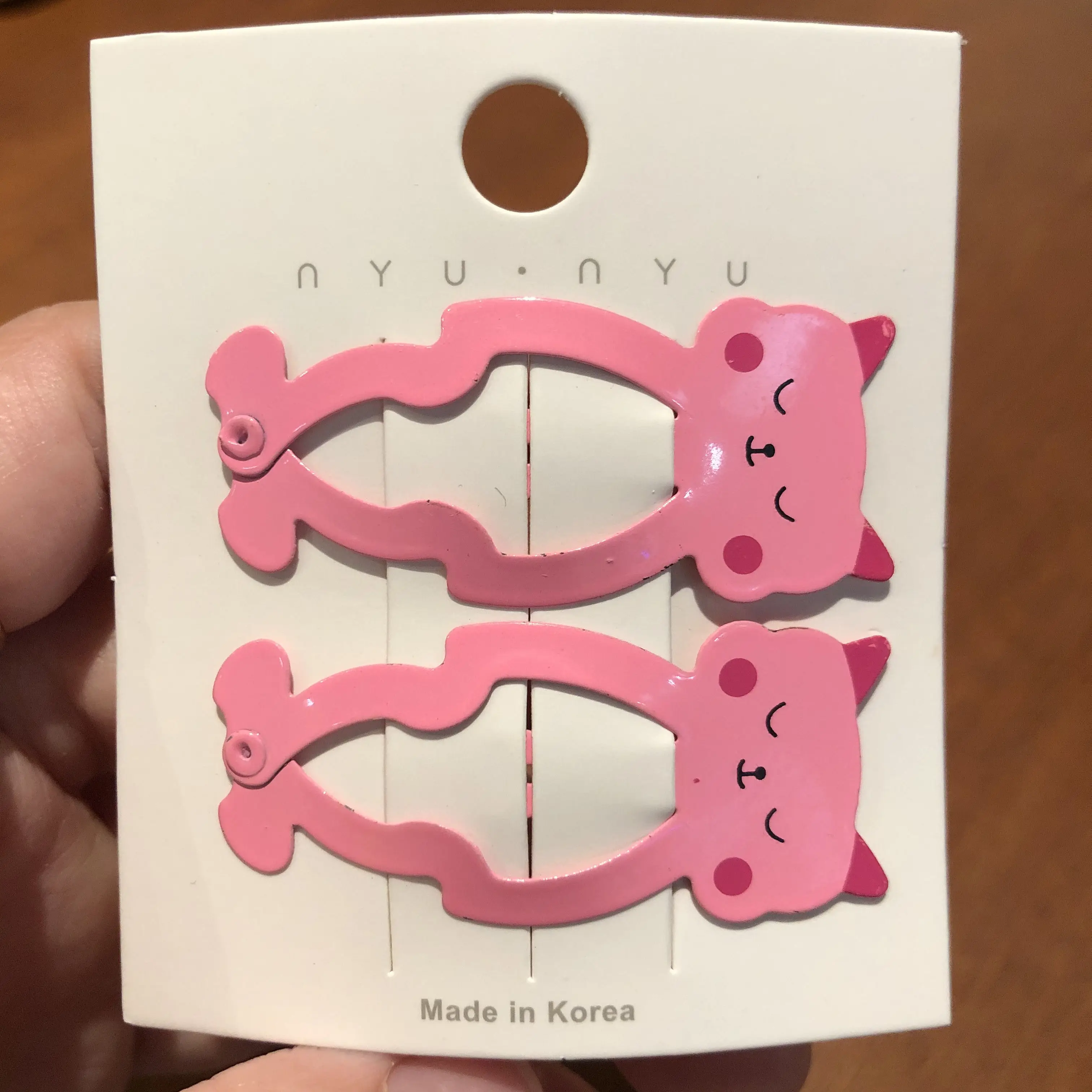 Hot Sale 2pcs Pink Cat Animal Cartoon Character Hair Clip Fruit Print Metal Barrette DIY Accessories Girl Baby Headwear For Gift | Детская