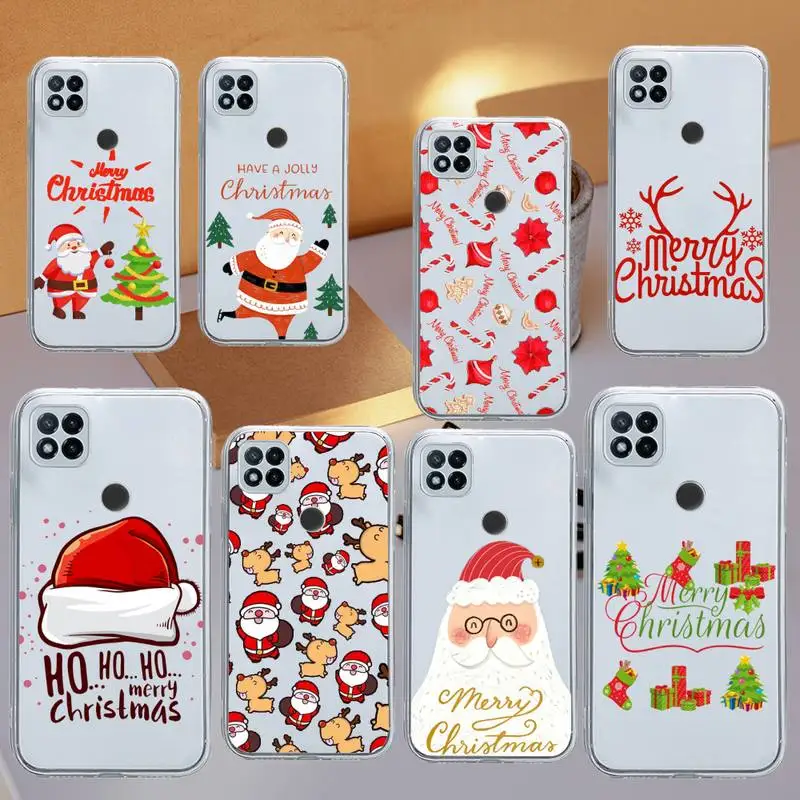 

Merry Christmas snowman Phone Case Transparent for Xiaomi redmi note x f poco 10 11 9 7 8 3 i t s pro cover shell coque