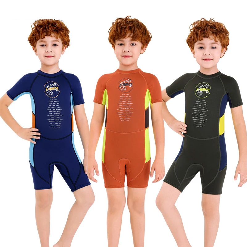 Неопреновый Детский Гидрокостюм 2 мм купальники для мальчиков Короткие