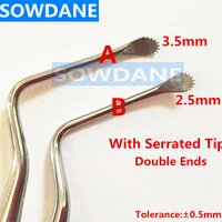 new type dental excavator restorative implant instrument dental spoon stainless steel double ends with saw serrated tip