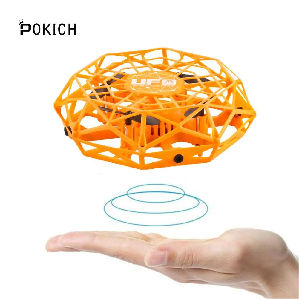 Мини индукционный вертолет UFO RC Дрон вращающийся на 360 ° умный для детей игрушки