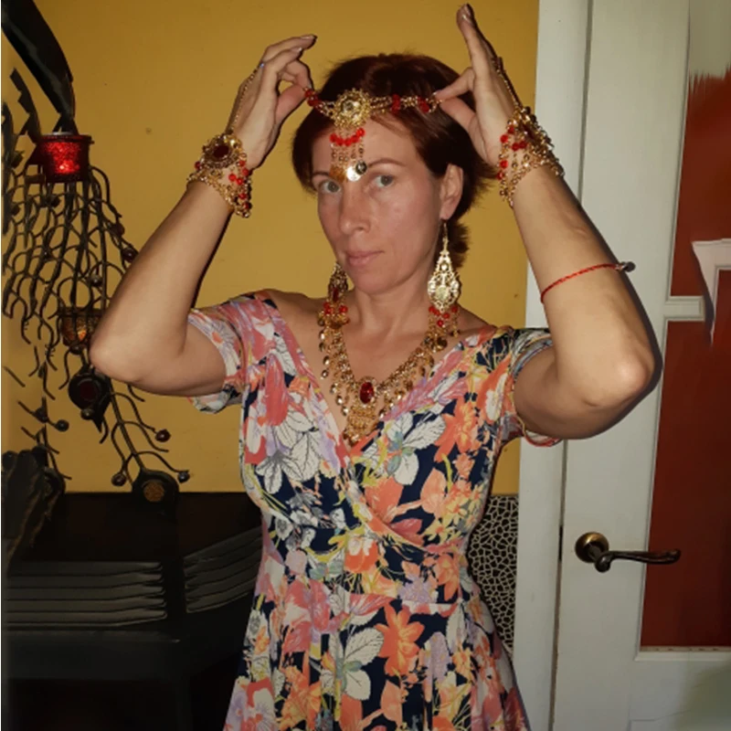 Золотое ожерелье для танца живота индийские танцевальные представлений