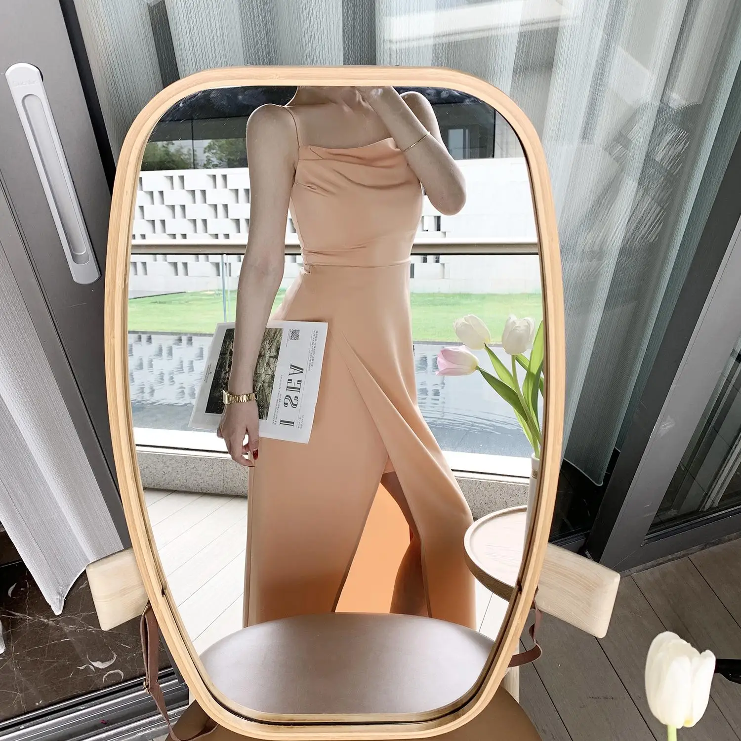 

Summer Elegant Satin Split Summer Dress French Style Sleeveless Party Sexy 2021 Female Clothes Vestidos Dropshipping