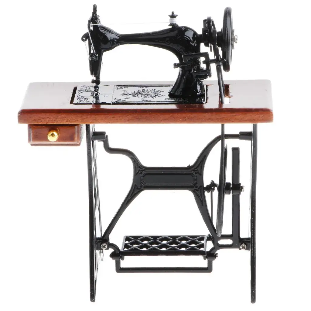 Старомодная швейная машина из сплава 1:10 модель игрушки подарок коллекция