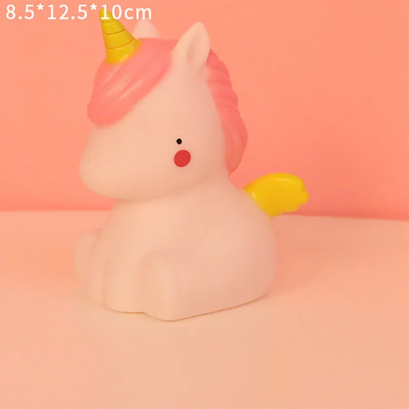 Unicorn Мультфильм Единорог Жираф динозавр лампа Медведь ночник дети игрушки подарок на день рождения Рождество украшения дома Прямая - Испускаемый цвет: Unicorn