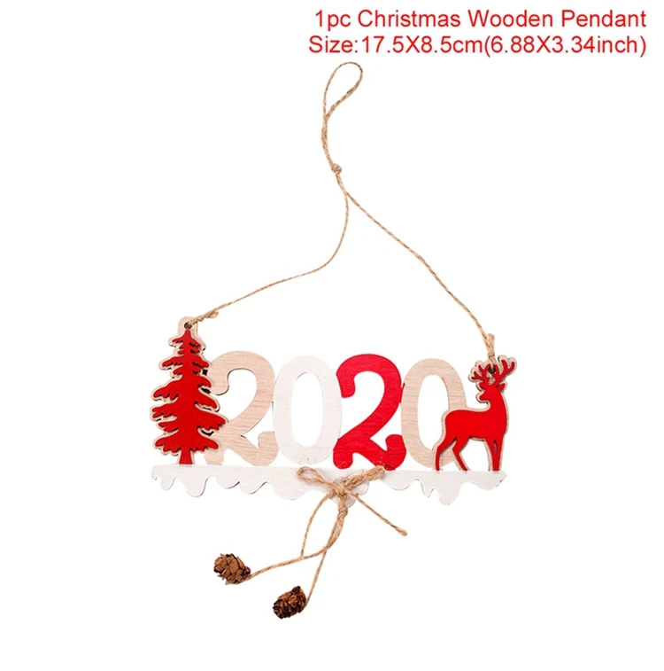 Wooden Ornaments HUIRAN Добро пожаловать Счастливого Рождества подвесной дверной баннер украшения Рождественские украшения для дома открытый Рождественский Декор год натальный - Цвет: Wooden Ornaments