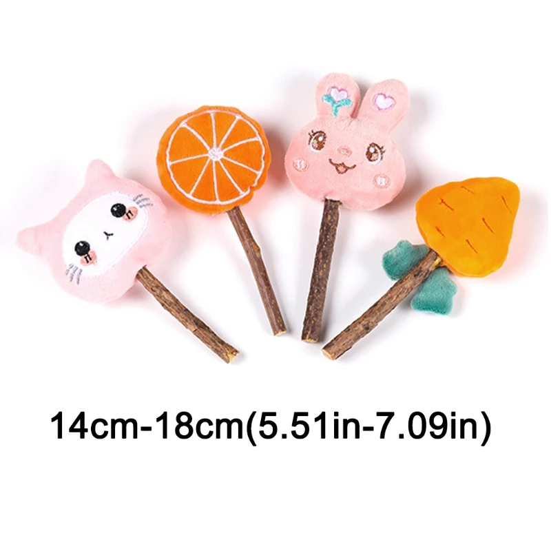 

12 Pcs Catnip Polygonum Bell Sounding Cat Toy Creativety Interactive Moving Wand W0YC