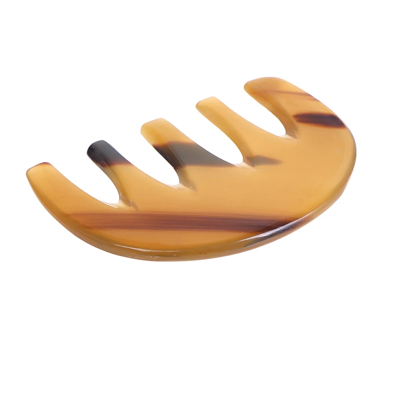 

Horn Massage Comb Scrapping Comb Durable Smooth Ox Horn Five-tooth Massage Comb Scrapping Tool Massage Board for Women