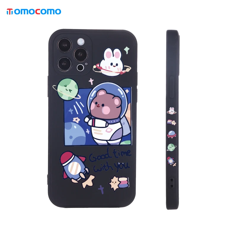 

Fashion Anime Cartoon Liquid Silicone Shockproof Phone Case Cover For iPhone 11 12 Pro Max Mini X XR XS 7 8 Plus Cover Shell