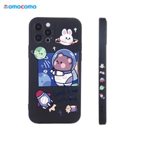fashion anime cartoon liquid silicone shockproof phone case cover for iphone 11 12 pro max mini x xr xs 7 8 plus cover shell