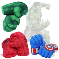 2pc kids avengers hulk glovesspiderman gloves cosplay props boy girl halloween superhero game gloves fantasy party gift
