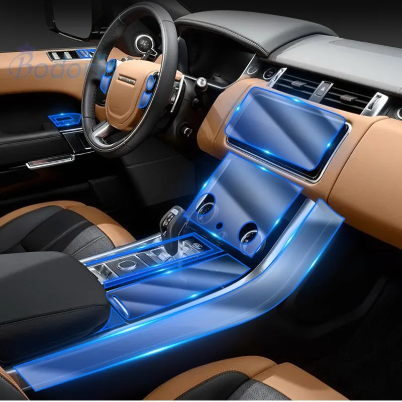 

Car Center Console AC Navigation Interior Transparent TPU Protector Film stickers For Range Rover Sport 2013-2020 Accessories