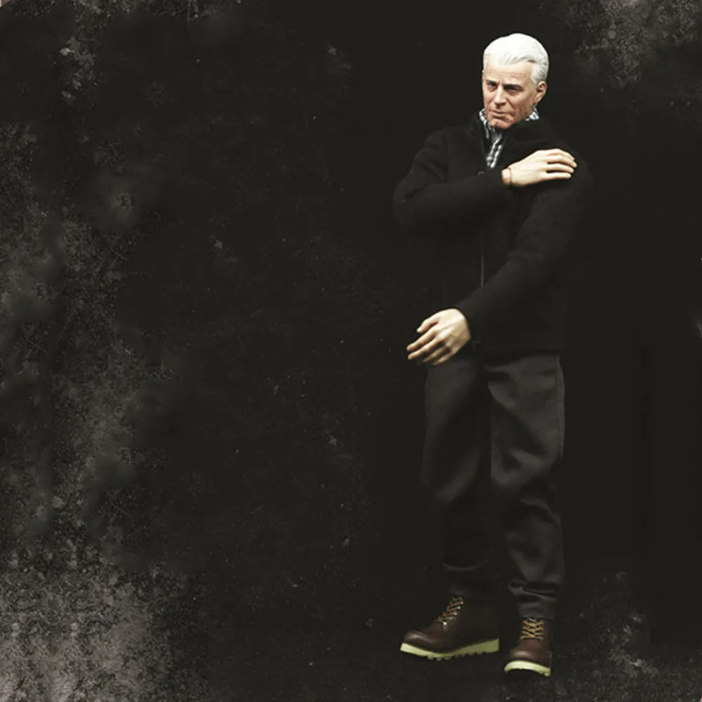 МККТОЙЗ МКК024 Олд Америка Капитан 1/6 Ветеран Костюм Комплект Рубашка Черный Свитер Куртка Брюки Пояс Обувь для 12" Тело