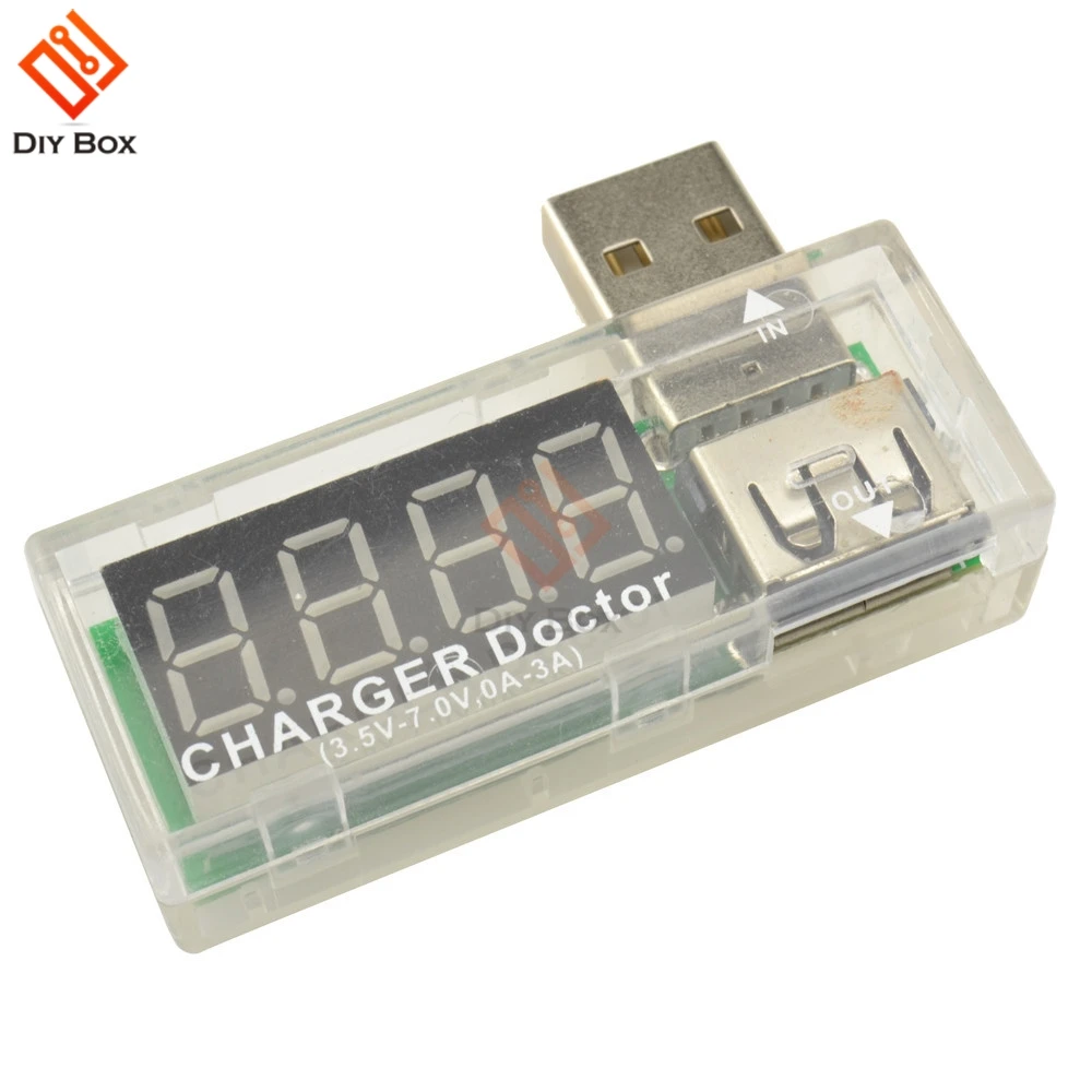 Светодиодный вольтметр с двойным usb-портом, амперметр, тестовый детектор, тестовый детектор er для автомобиля, мотоцикла, вольт, усилитель, детектор Doctor Meter Monitor