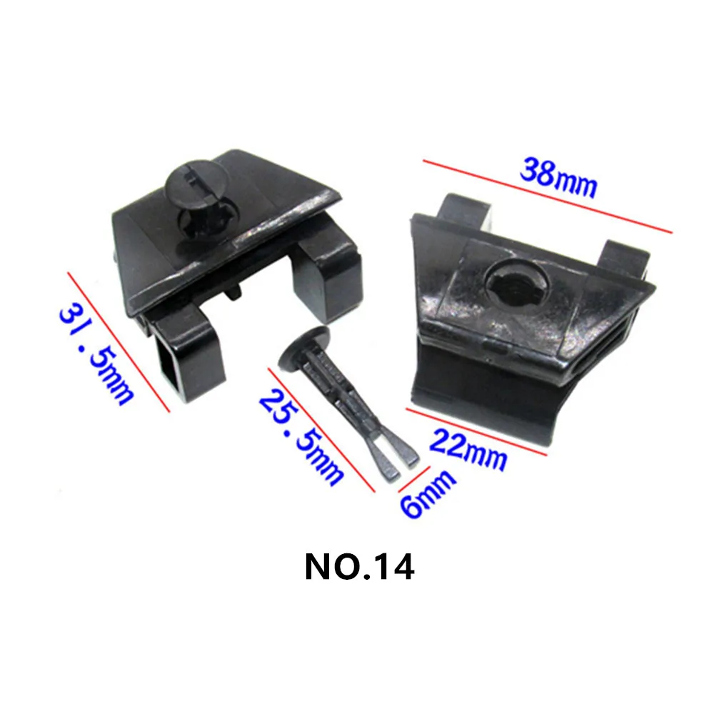2pcs number 14 Автоматическое пластиковое крепление клипса для Toyota Crown eiz Overbearing Land Cruiser Prado RAV4 крыло с заклепками - Название цвета: 2pcs number 14