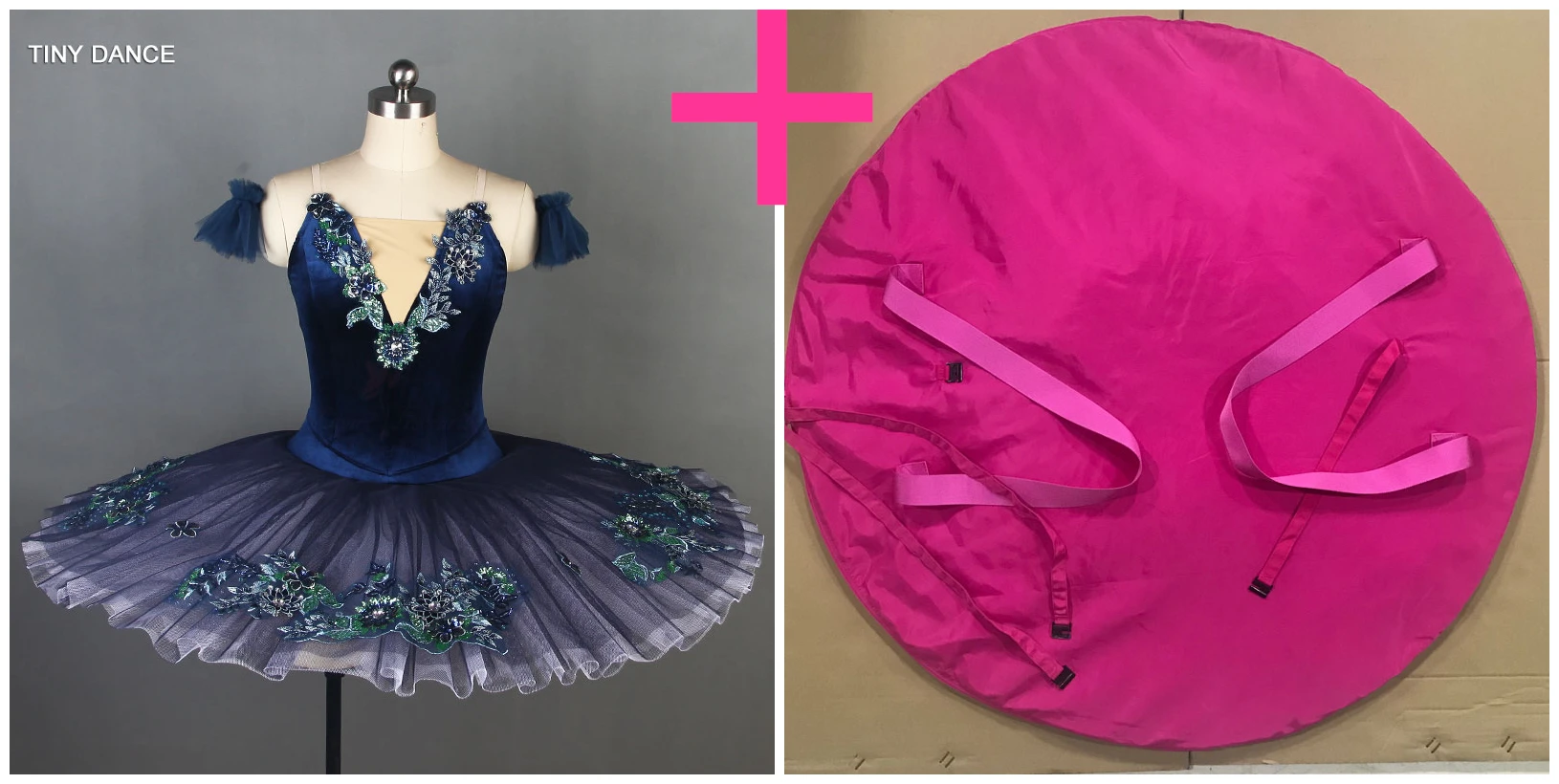 tutu and pink bag Темно-синяя профессиональная балетная юбка-пачка с лифом с v-образным вырезом, блинная юбка-пачка, балерина, платье, костюмы, BLL085 - Цвет: tutu and pink bag