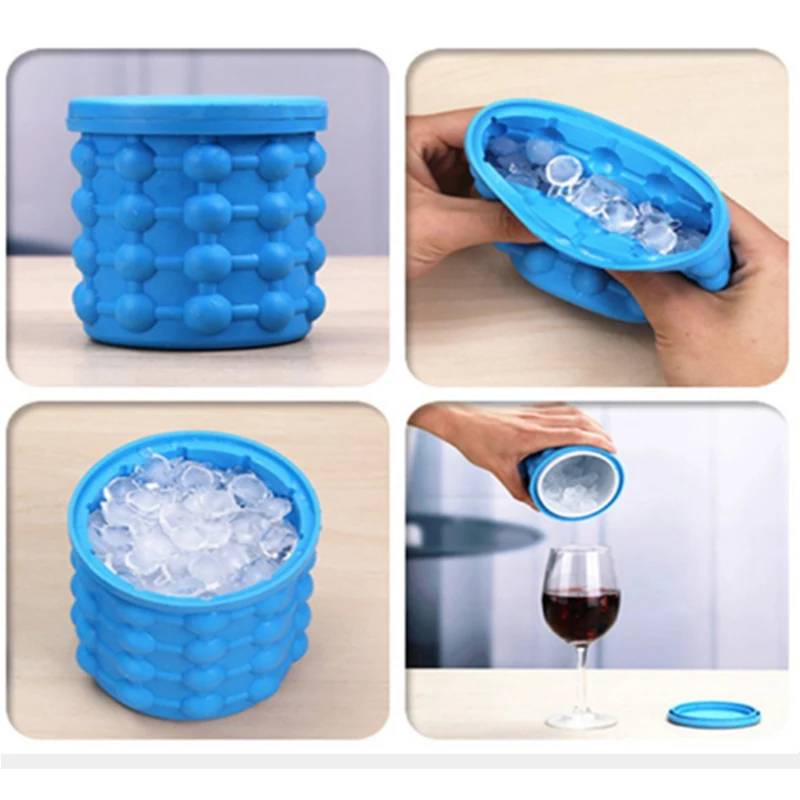 Силиконовая форма для льда портативное ведро экономящее пространство в шкафу