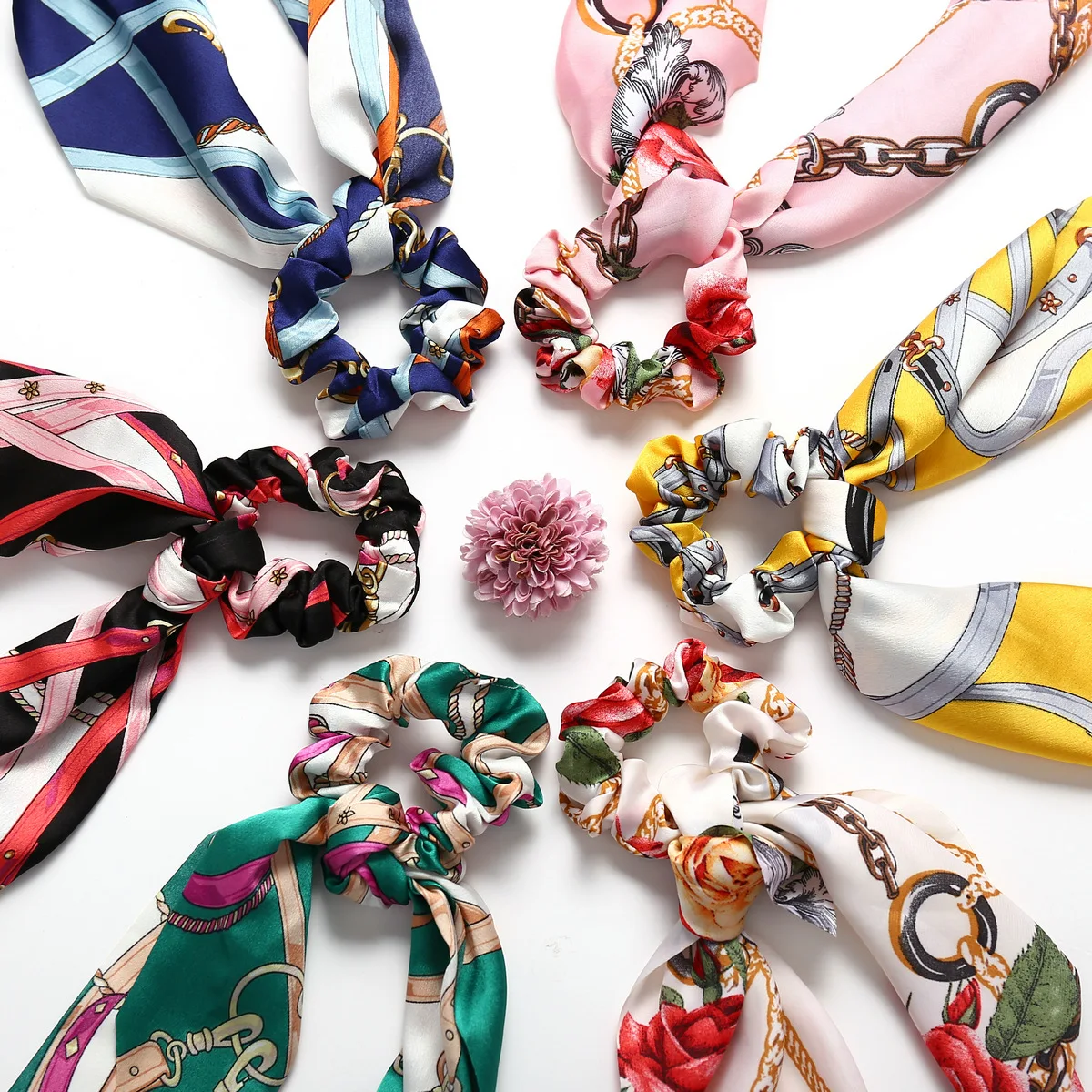 

New Chiffon Bowknot Elastic Hair Bands For Women Girls Scrunchies Headband Hair Ties Ponytail Holder Hair Accessorie