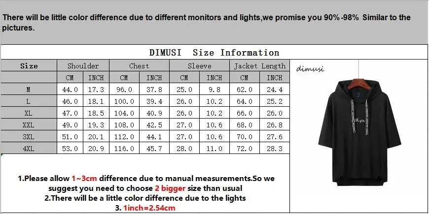 

DIMUSI Mens Tees Summer Men Short Sleeve Sweatshirt Hooded T Shirt Male Hip Hop Streetwear Sports Wear Tracksuit Tops Tees 4XL