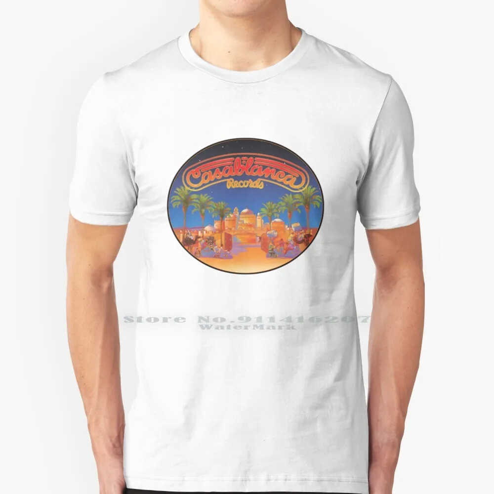 Casablanca Records T Shirt Cotton 6XL Music Retro 1970s Casablanca Roll Records Disco