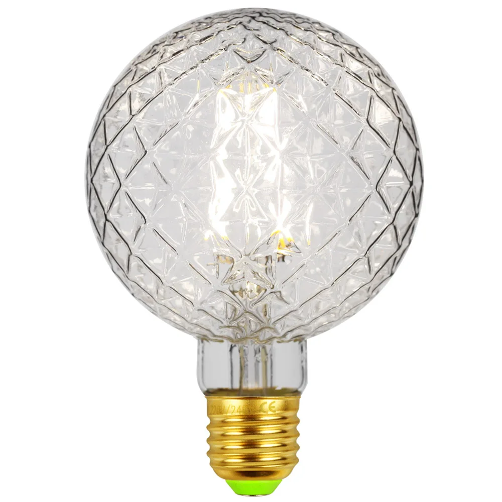 TIANFAN Edison ЛАМПЫ G95 кристальная лампа Светодиодная в форме шара-глобуса винтажная нить 4 Вт декоративная лампа накаливания - Испускаемый цвет: 4000K Clear