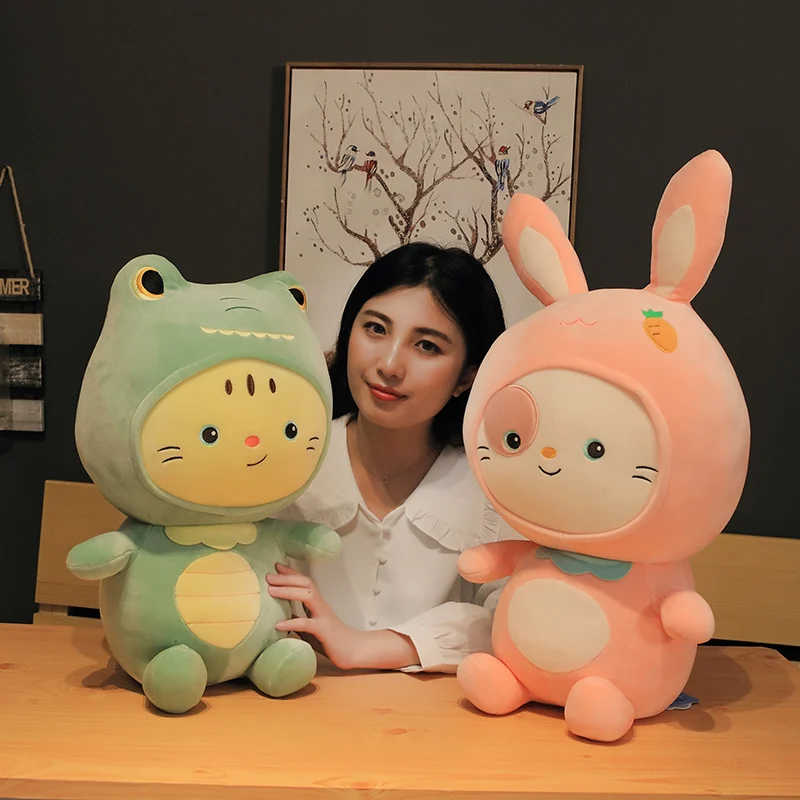 Симпатичная плюшевая игрушка в виде кошки плюшевые животные игрушки кавайная