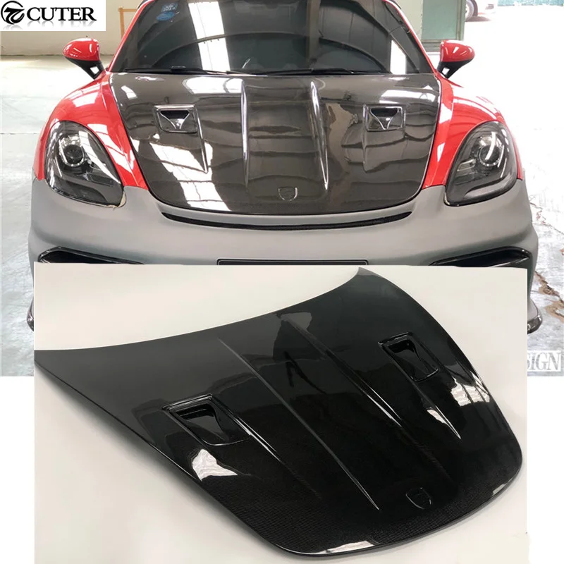 

718 Gt4 стильные технические передние капоты двигателя Автомобильная крышка капота для Porsche Boxster Cayman 718 автостайлинг