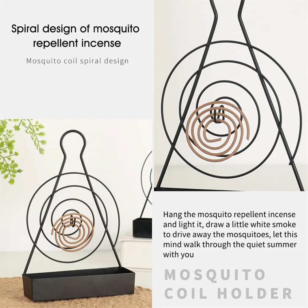 

Eid Mubarak Decor Nordic Spiral Mosquito Coil Holder Iron Mosquito Coil Frame Insect Repellent Incense Rack Home Decoractive