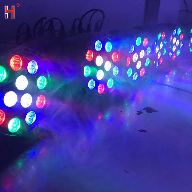 Плоский светодиодный прожектор Par 12x3W RGBW DMX сценическое освещение с DMX512 для