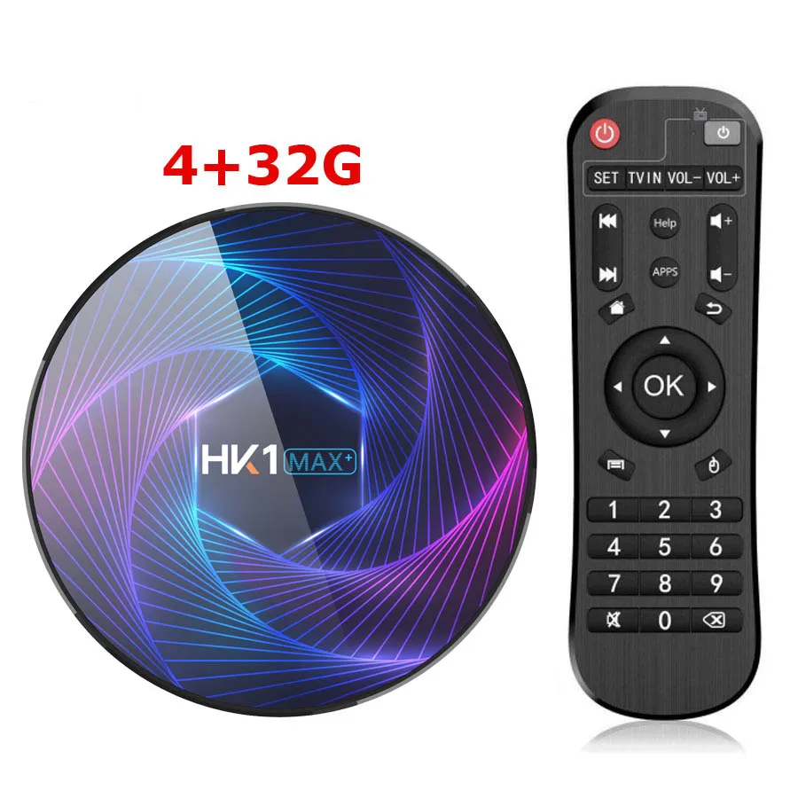 4G32G Восьмиядерный RK3368PRO HK1 MAX Plus Android 9,0 Smart tv Box 4 Гб 128 Гб 1080P H.265 4K HK1MAX телеприставка PK H96MAX X96MINI - Цвет: 4G32G