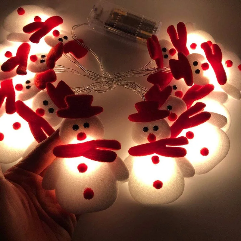 

1.65m Christmas lights Christmas decorations for home 10LED snowman string lights xmas Christmas 2020 gift garland navidad gift