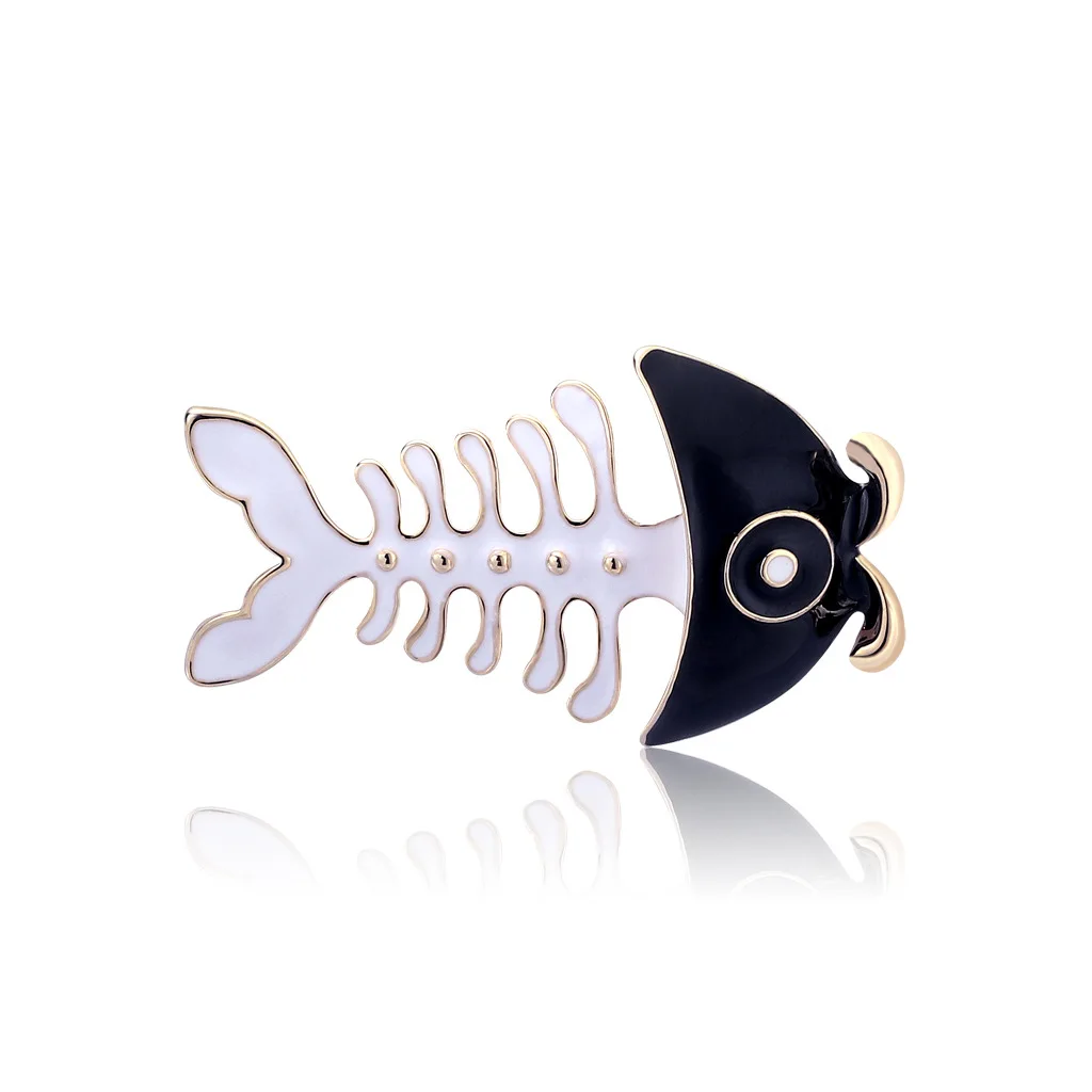 11B Size 3.7x2.1 cm Много видов рыбных костей Золотая рыбка Карп эмалированная Рыба Брошь булавка для женщин животные со стразами ракушка брошь Имитация жемчуга ювелирные изделия - Окраска металла: 11B Size 3.7x2.1 cm