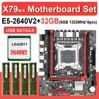 Материнская плата JINGSHA X79 3,0, материнская плата Xeon E5 2640 V2 LGA 2011 4 шт. x 8 ГБ = 32 Гб 1333 DDR3 память ECC REG SATA3 M.2 SSD интерфейс