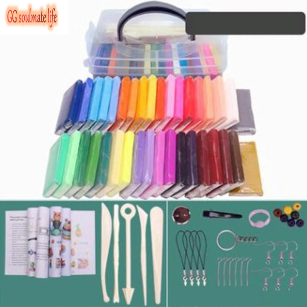 Стартовый набор из полимерной глины для выпечки в духовке 36 цветов моделирования