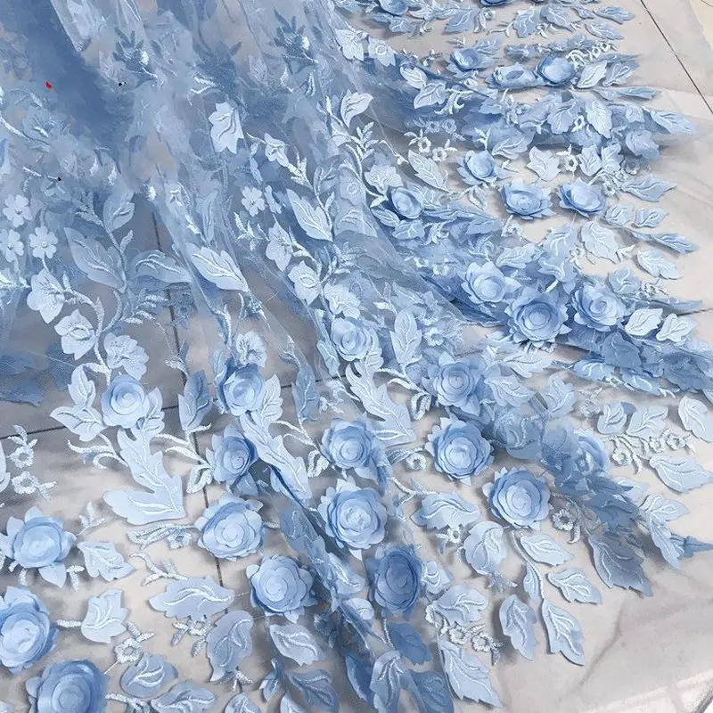 GLace 3 м/лот цвета африканская кружевная 3D одежда сетчатая с вышивкой цветы ткань