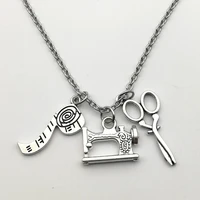 new fashion jewelry sewing machine necklace seamstress necklace quilters necklace handmade