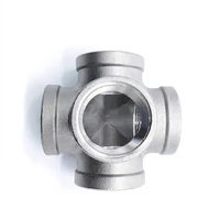 stainless steel 304 12 34 1 female bsp thread pipe fitting 5 way equal cross connector ss304