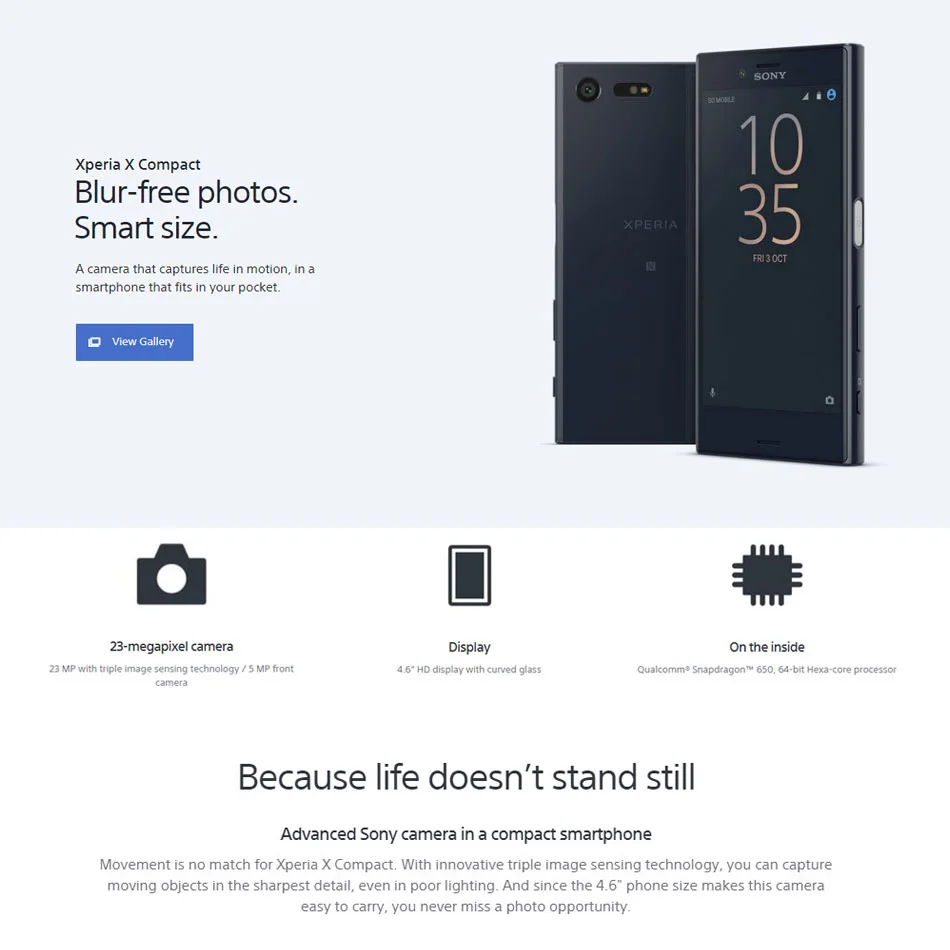 sony Xperia X Compact 3 ГБ 32 ГБ мобильный телефон 4G LTE Snapdragon F5321 4," 23MP 5MP FM Micro SD NFC Смартфон