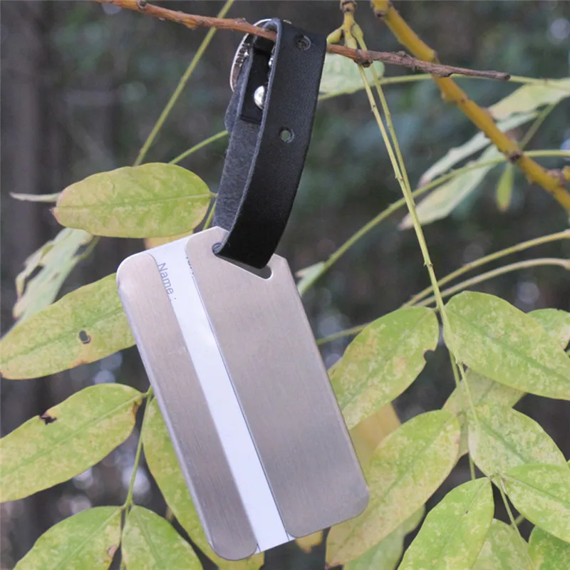 High-grade Stainless Steel Luggage Tag Metal ID Address Tag Boarding Pass